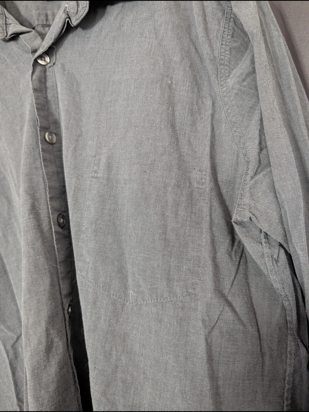 Steven Alan 2x MiUSA Gray & White Chambray Oxford Casual Button-down Shirts XL - Picture 7 of 16